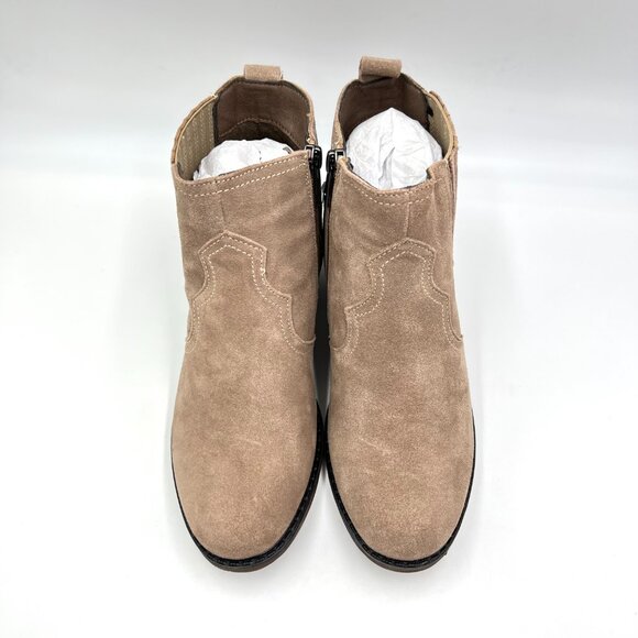 7.5AA 7.5N NARROW WIDTH Propet Light Brown Taupe Suede Leather Boots Shoes - Picture 3 of 15